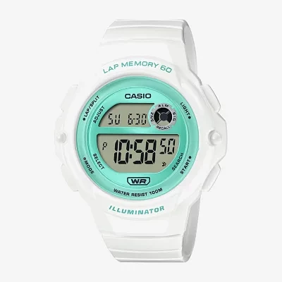 Casio Womens Digital White Strap Watch Lws1200h-7a3v