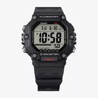 Casio Mens Digital Black Strap Watch Ae1600h-1av