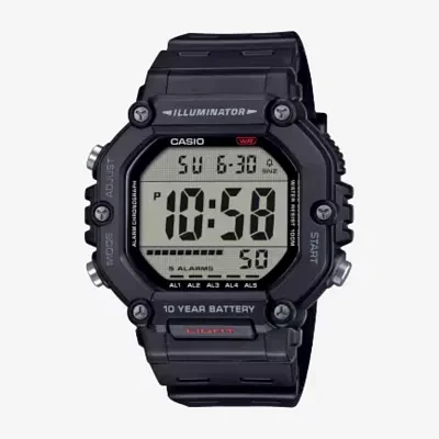 Casio Mens Digital Black Strap Watch Ae1600h-1av