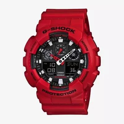 Casio G-Shock Mens Red Strap Watch Ga100b-4a