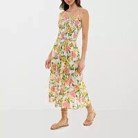 City Triangle Womens Floral Midi Dress Set Juniors