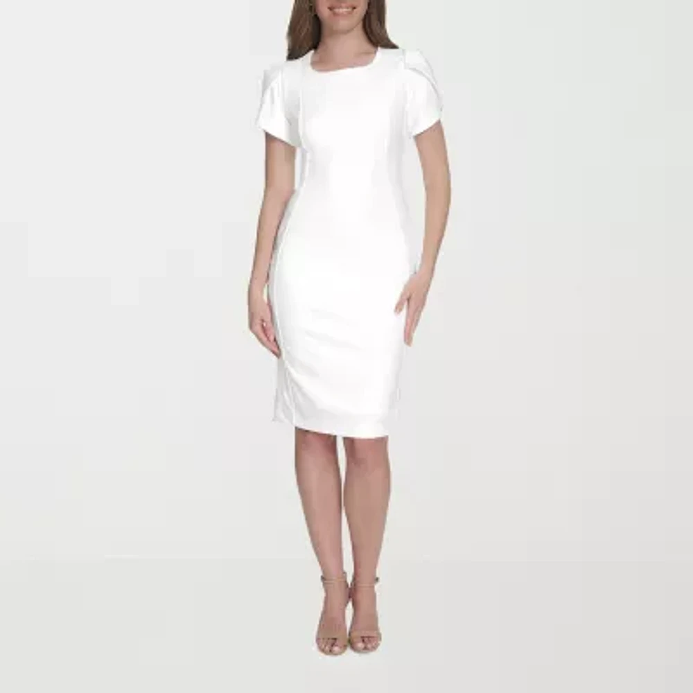 Marc New York Womens Short Sleeve Sheath Dress