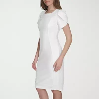 Marc New York Womens Short Sleeve Sheath Dress