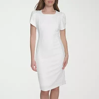 Marc New York Womens Short Sleeve Sheath Dress