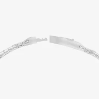 Lab Created Blue Sapphire Sterling Silver Bangle Bracelet