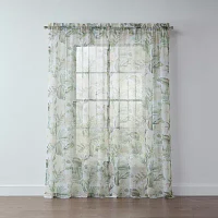 Liz Claiborne Lisette Printed Grommet Top Sheer Single Curtain Panels