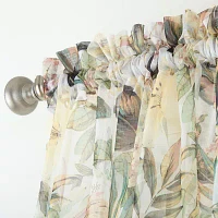 Liz Claiborne Lisette Printed Rod Pocket Sheer Single Curtain Panel