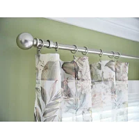Liz Claiborne Lisette Printed Rod Pocket Sheer Single Curtain Panel