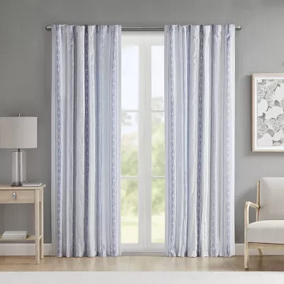 Madison Park Isabella Rod Pocket Back Tab Light-Filtering Single Curtain Panels