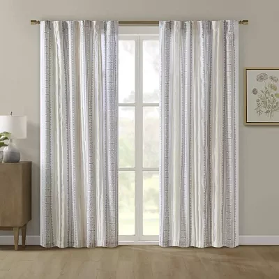 Madison Park Naomi Rod Pocket Back Tab Light-Filtering Single Curtain Panels