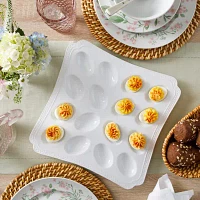 Martha Stewart Square Deviled Egg Stoneware Serving Plate
