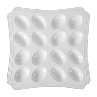 Martha Stewart Square Deviled Egg Stoneware Serving Plate