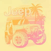 New World Juniors Jeep Summer Oversized Tee Womens Crew Neck Short Sleeve Graphic T-Shirt