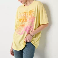 New World Juniors Jeep Summer Oversized Tee Womens Crew Neck Short Sleeve Graphic T-Shirt