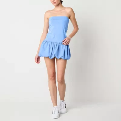 Arizona Bubble Hem Womens Sleeveless Fit + Flare Dress Juniors