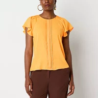 Worthington Petite Womens Perfect Blouse