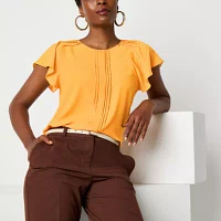 Worthington Petite Womens Perfect Blouse