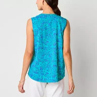 St. John's Bay Womens Sleeveless Blouse