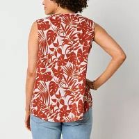 St. John's Bay Womens Sleeveless Blouse