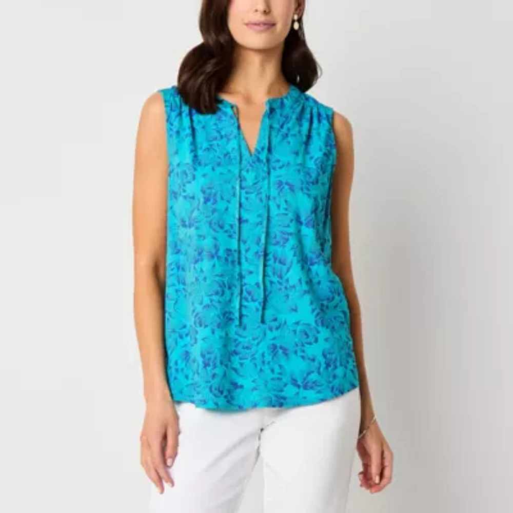 St. John's Bay Womens Sleeveless Blouse