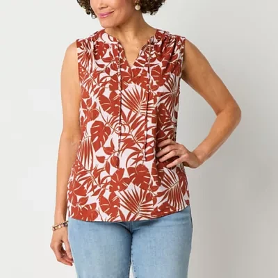 St. John's Bay Womens Sleeveless Blouse