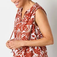 St. John's Bay Womens Sleeveless Blouse