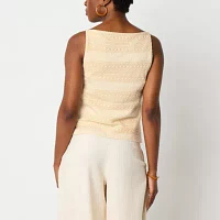 Worthington Womens Straight Neck Blouse