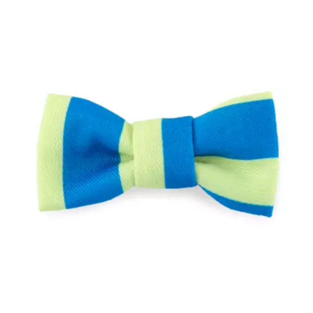 Paw & Tail Blue And Green Striped Dog Pet Bowties