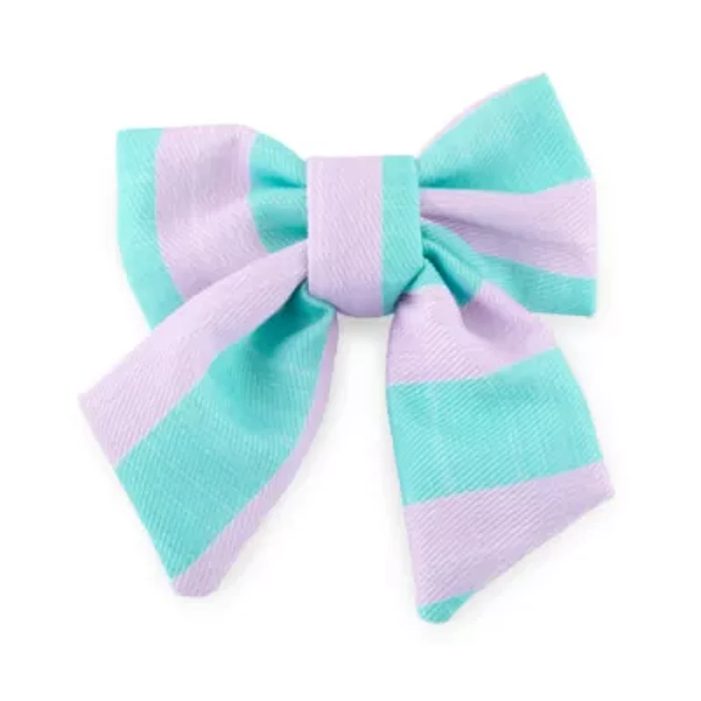 Paw & Tail Pink And Mint Striped Dog Pet Bowties