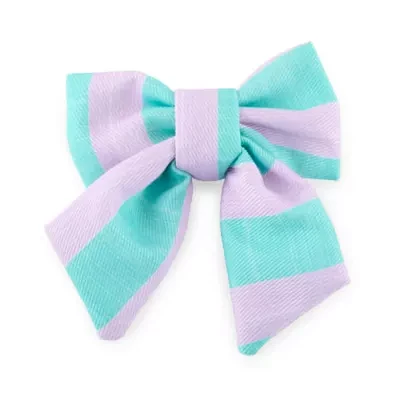Paw & Tail Pink And Mint Striped Dog Pet Bowties