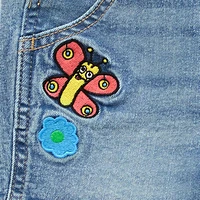 Okie Dokie x Matthew Langille Toddler Girls Sleeveless Embroidered Shortalls
