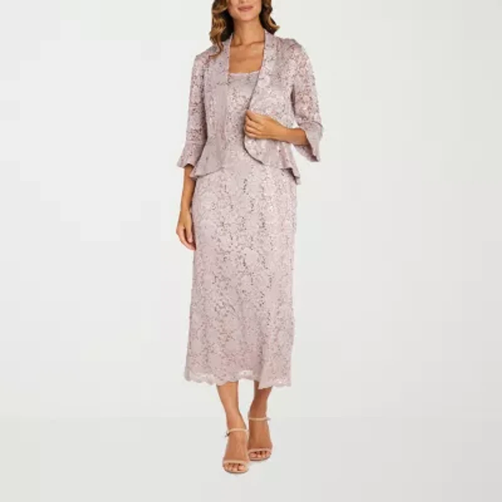 R & M Richards Lace Womens Jacket Dress
