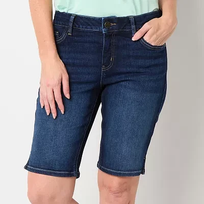 Liz Claiborne Sara Womens Mid Rise Bermuda Short-Tall