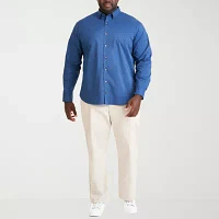 Van Heusen Stainshield Big and Tall Mens Regular Fit Long Sleeve Button-Down Shirt