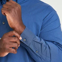 Van Heusen Stainshield Big and Tall Mens Regular Fit Long Sleeve Button-Down Shirt