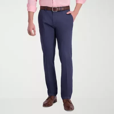 Haggar Iron Free Premium Khaki Mens Slim Fit Flat Front Pant