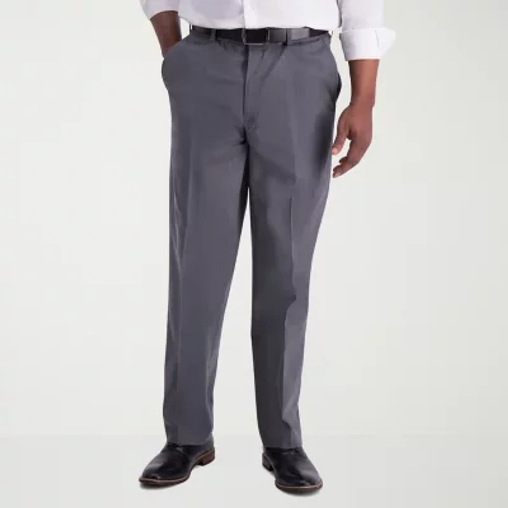 Haggar Iron Free Premium Khaki Mens Classic Fit Flat Front Pant