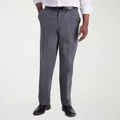 Haggar Iron Free Premium Khaki Mens Classic Fit Flat Front Pant