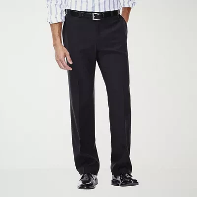 Haggar® eCLo™ Stria Classic Fit Flat Front Dress Pants