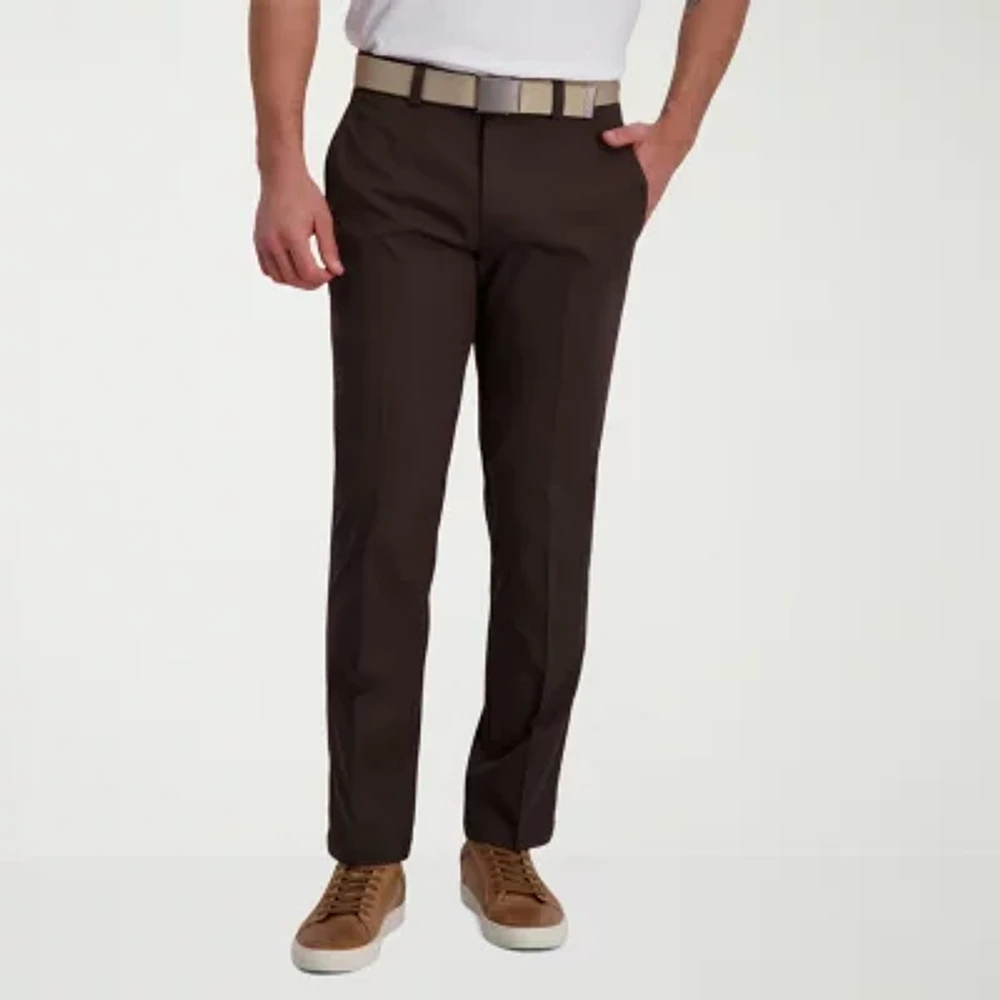 Haggar Cool Right Performance Flex Mens Straight Fit Flat Front Pant