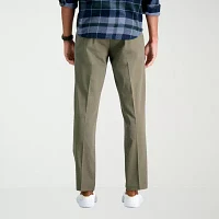 Haggar Iron Free Premium Khaki Mens Straight Fit Flat Front Pant