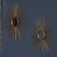 Signature Design by Ashley® Doniel Wall Mount Tiltable Sunburst Decorative 2-pc. Mirror Set