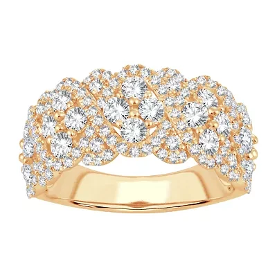 Womens 1 3/4 CT. T.W. Natural White Diamond 10K Gold Anniversary Band