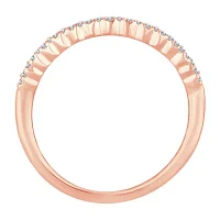 1/ CT. T.W. Natural White Diamond 10K Rose Gold Anniversary Wedding Band