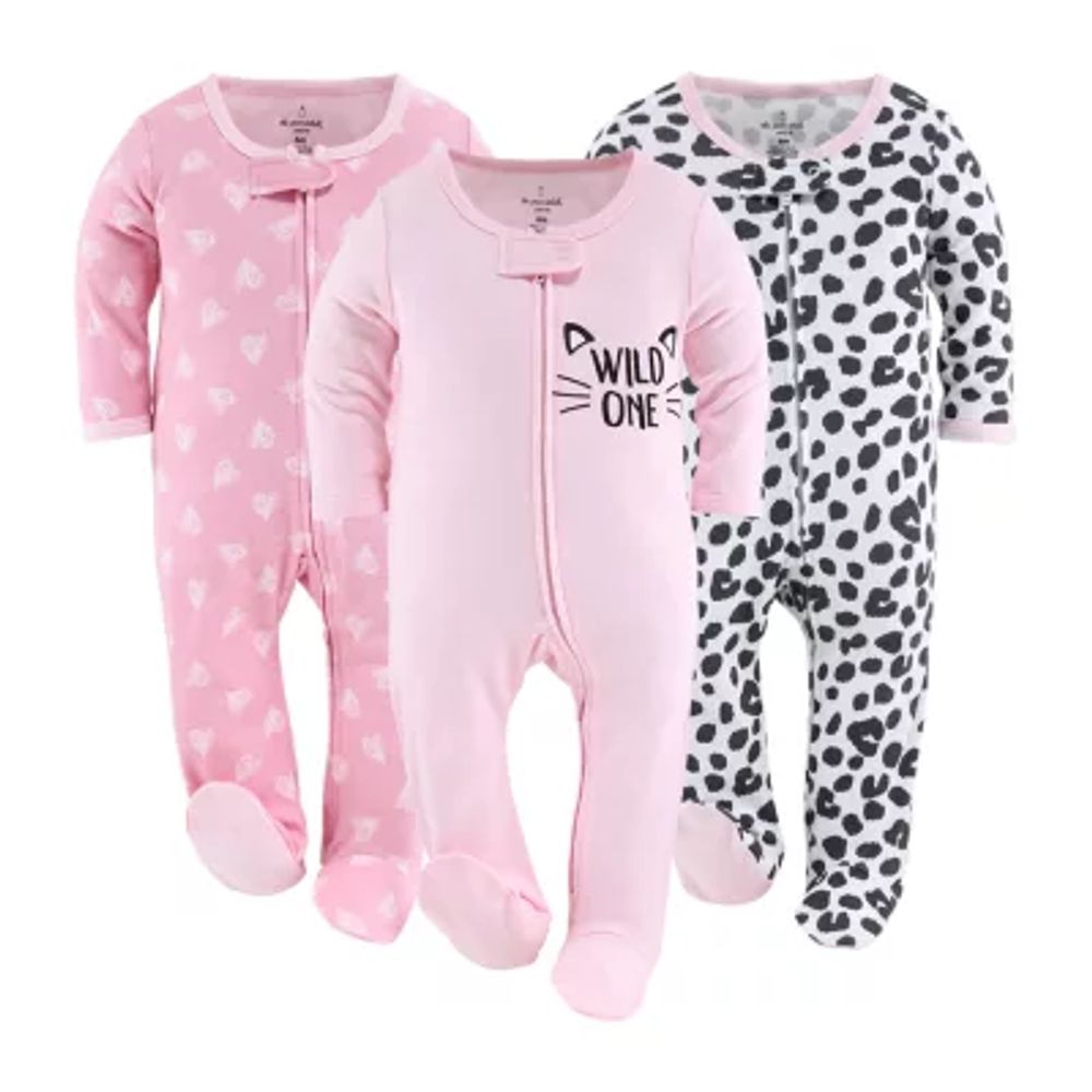 The Peanutshell Baby Girls 3-pc. Sleep and Play