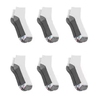 Hanes Ultimate 6 Pair Quarter Ankle Socks Mens