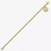 Sparkle Allure 14k Gold Over Bronze Diamond Accent 7.25 Inch Angel Round Tennis Bracelet
