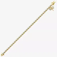 Sparkle Allure Dragonfly 14k Gold Over Bronze Diamond Accent Bronze 7.25 Inch Round Tennis Bracelet