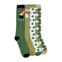 Muk Luks 4 Pair Over the Calf Socks Womens