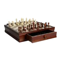 Hathaway Wooden Chess Set With Storage Drawer